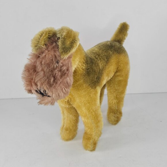 Vintage Mid-Century Steiff Hermann Airedale Terrier Dog Plush Mohair - Picture 2 of 9